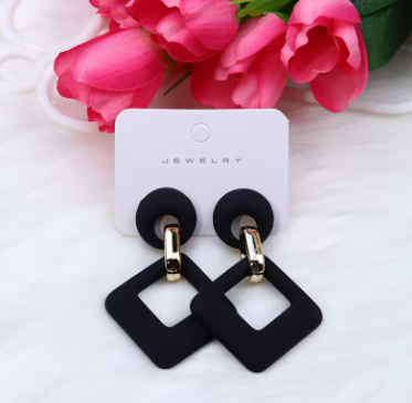 Rhombus Diamond Acrylic - Earrings