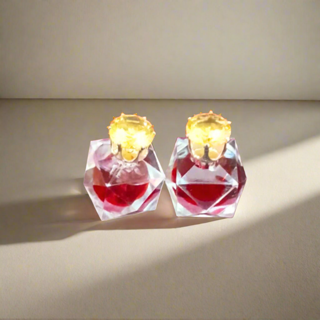 Crystal White Studs - Earrings
