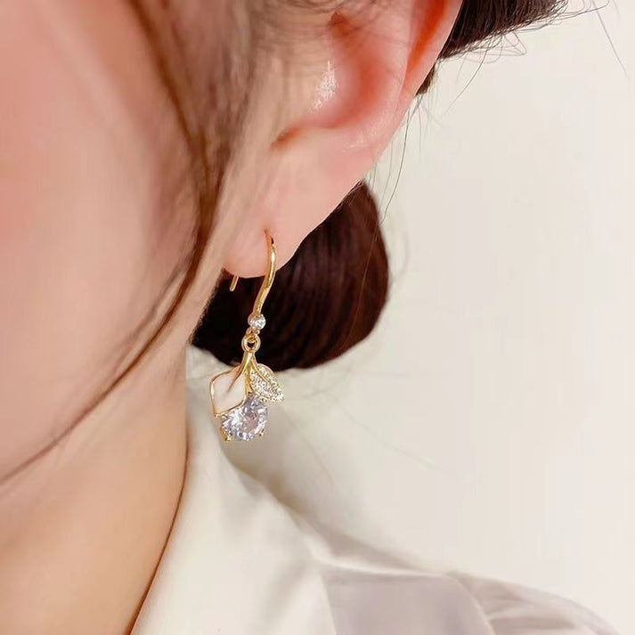 Crystal Diamond Flower - Earring