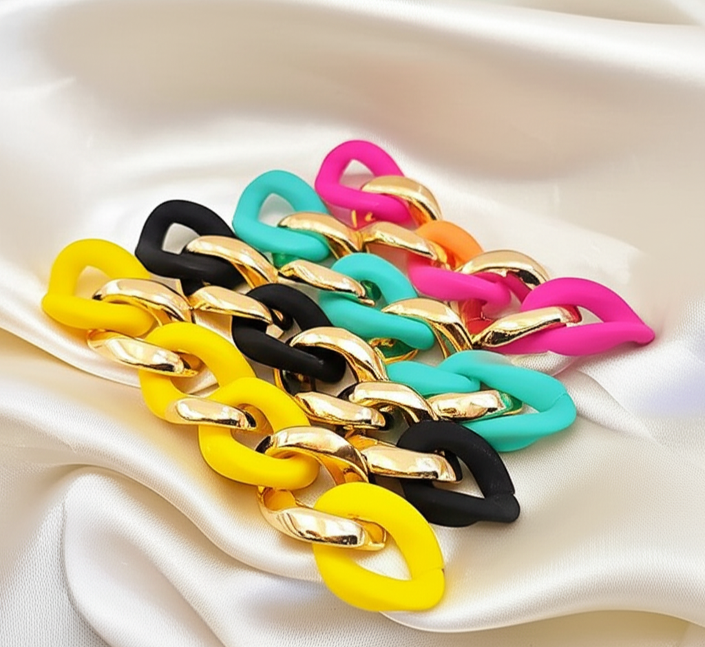 Acrylic Chain Drop - Earrings