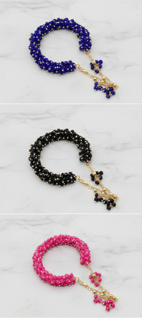 Crystal Beaded Gajra - Bracelet