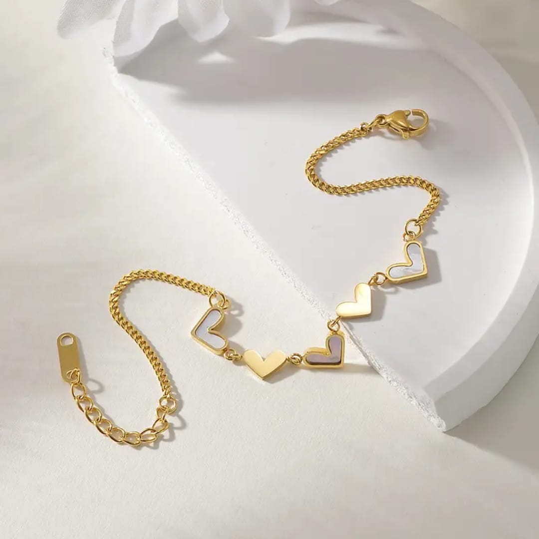 Golden Heart Chain - Bracelet