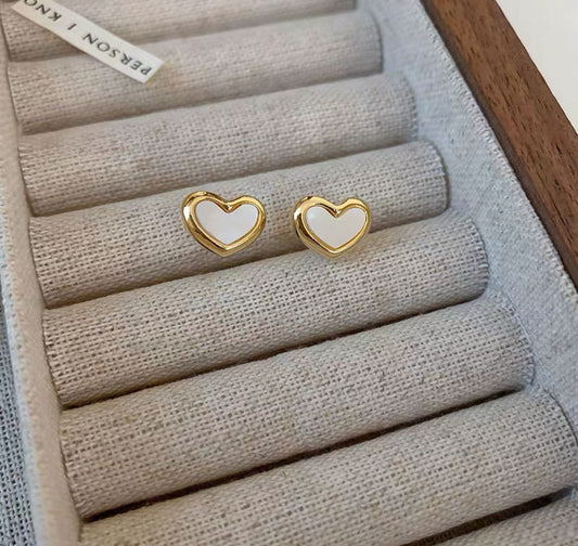 Cute Korean Heart Stud - Earrings