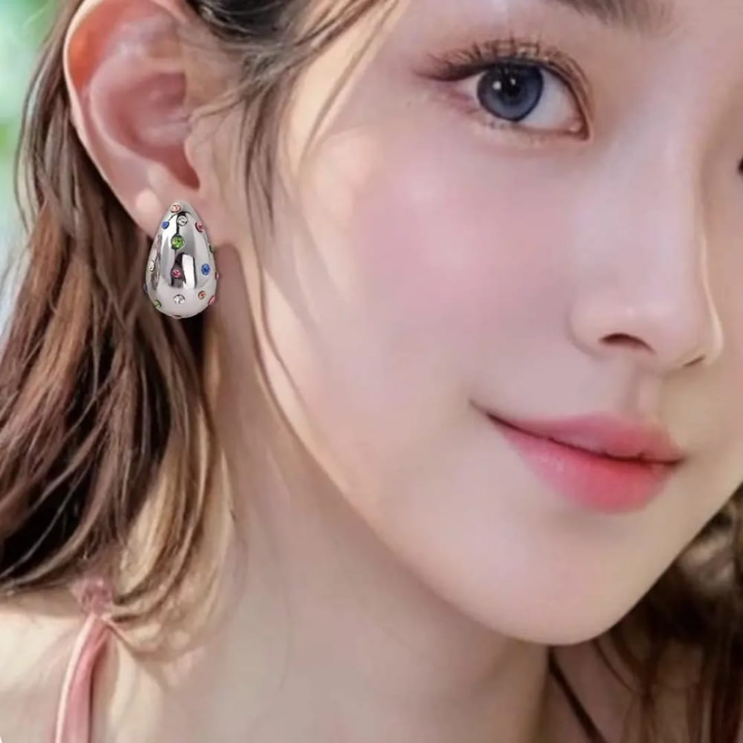 Colorful Zircon Water Drop - Earrings