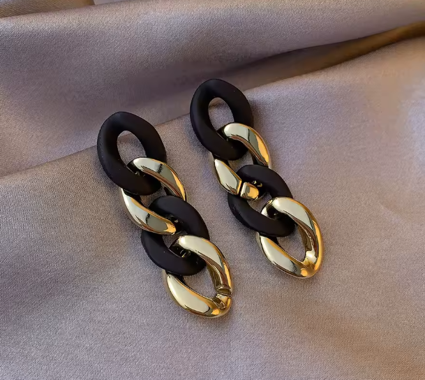 Acrylic Chain Drop - Earrings