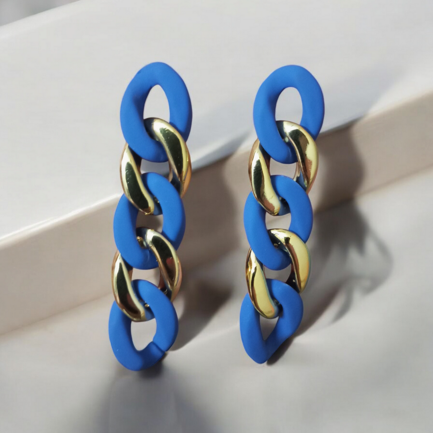 Acrylic Chain Drop - Earrings