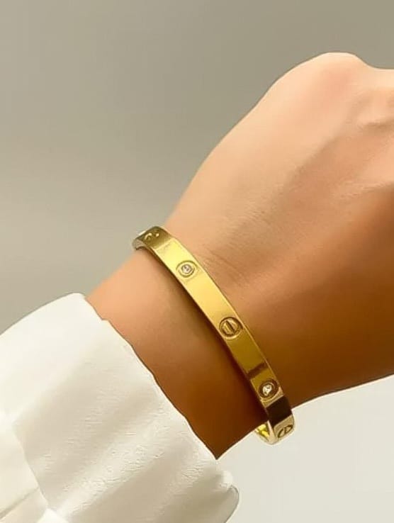 Cartier Stainless Steel Bangle -Bracelet, Stainless Steel Bracelet – Tarnish-Free Jewelry by The Leather Jewel, Pakistan