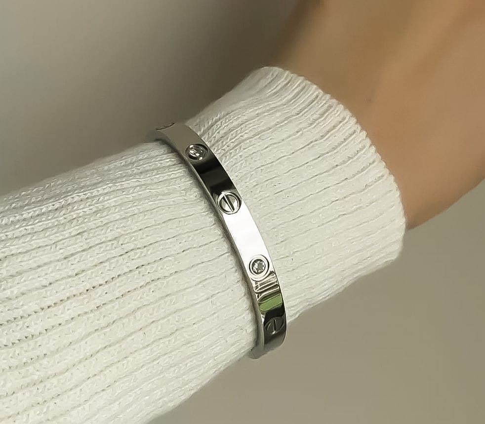 Cartier Stainless Steel Bangle -Bracelet, Stainless Steel Bracelet – Tarnish-Free Jewelry by The Leather Jewel, Pakistan