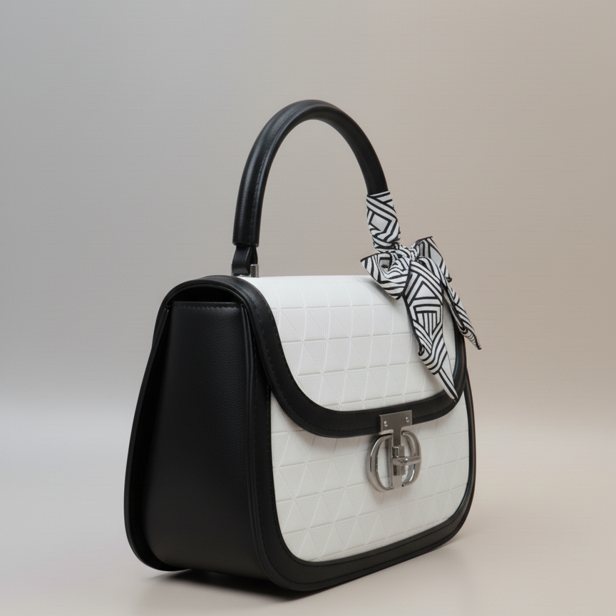 Classic Black & White Handbag