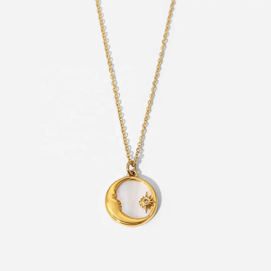 Crescent Moon & Sunburst - Necklace