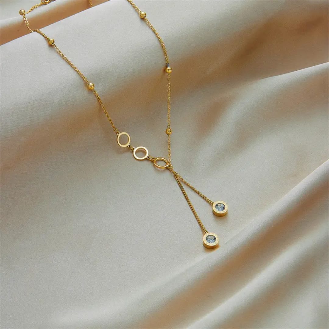 Flower Whale Bear Zircon Pendant - Necklace