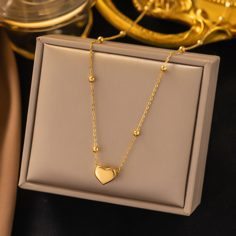 Foiled Heart - Necklace, Elegant Jewelry for Women by The Leather Jewel