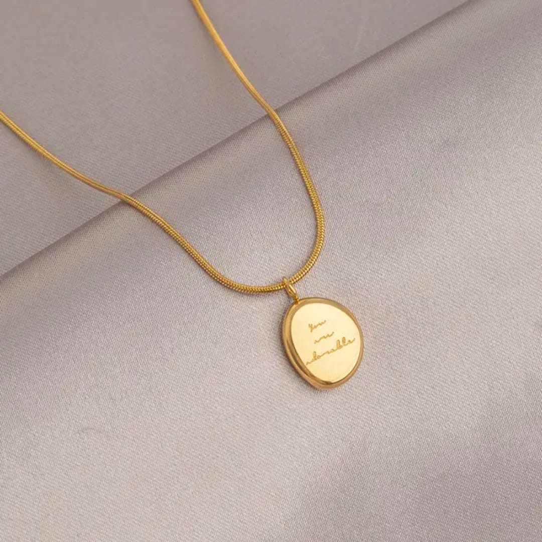 light luxury Initial Pendant - Necklace , Trendy Tarnish-Free Jewelry by The Leather Jewel