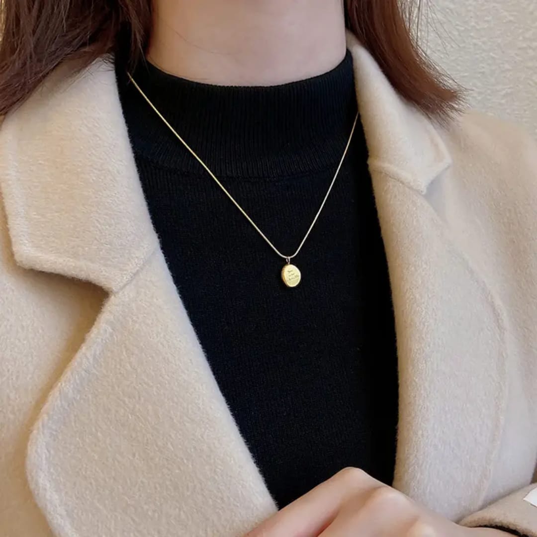 light luxury Initial Pendant - Necklace , Trendy Tarnish-Free Jewelry by The Leather Jewel