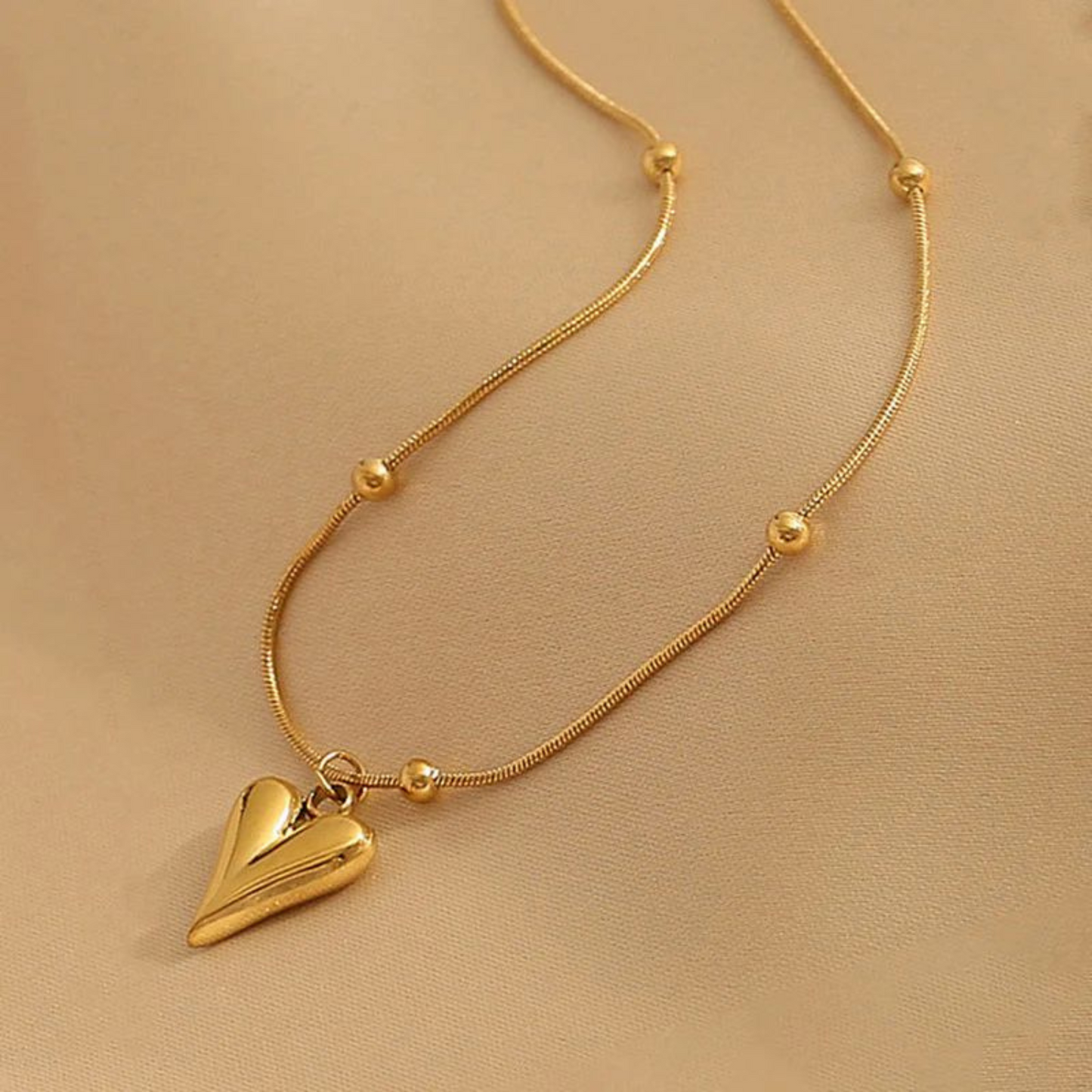 luxury love heart clavicle chain - Necklace, Tarnish-Free Jewelry by The Leather Jewel, Pakistan