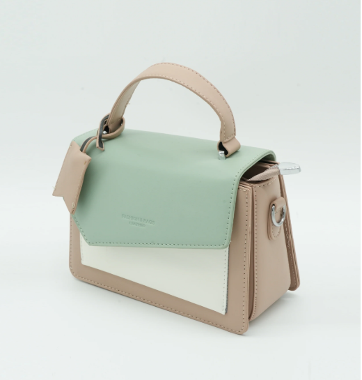 Multi-Tone Handbag Style 2, Trendy Ladies Handbag by The Leather Jewel