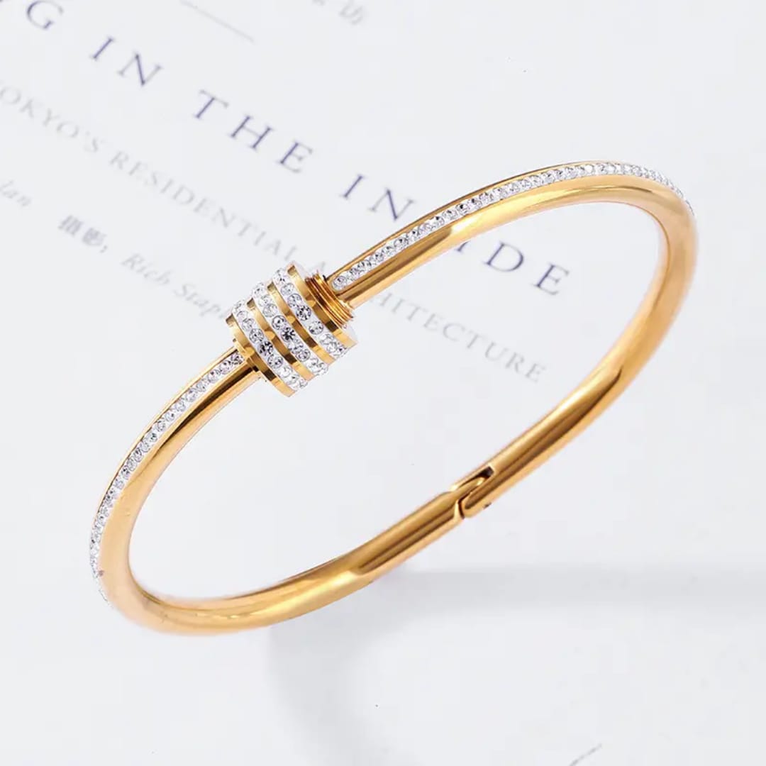 Rhinestone Studded Bangle - Bracelet