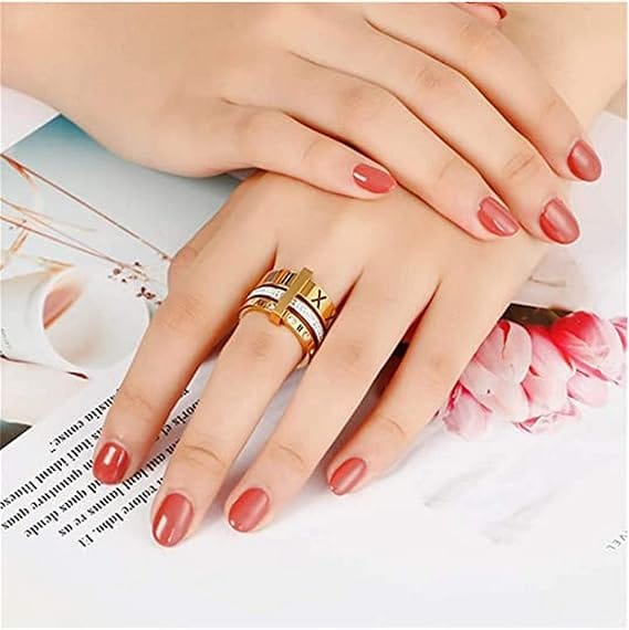 Roman Numeral Multilayer - Ring, Tarnish-Free Jewelry by The Leather Jewel, Pakistan