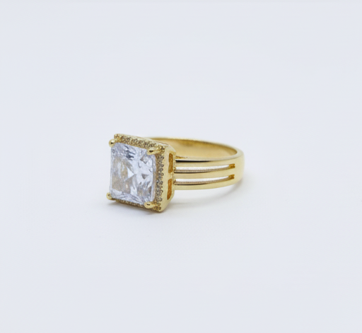 Sizzling Single Stone Gold - Ring