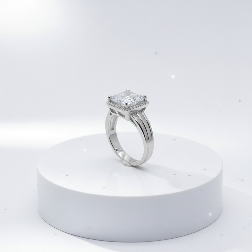 Sizzling Single Stone Gold - Ring, Stylish Affordable Jewelry by The Leather Jewel