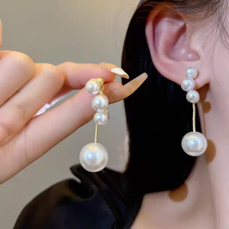 Tassel Faux Pearl Drop - Earrings, Elegant Affordable Jewelry by The Leather Jewel