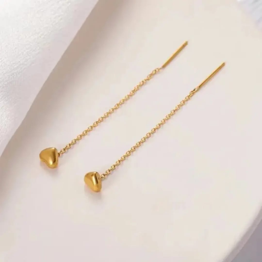 Vintage Heart Threader - Earring