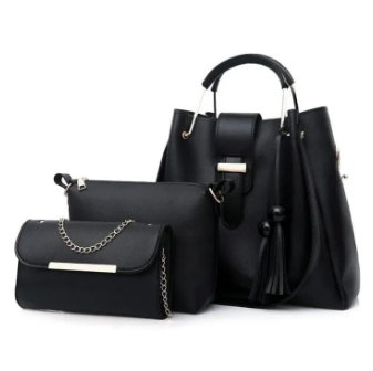 Black 3Pcs handbag