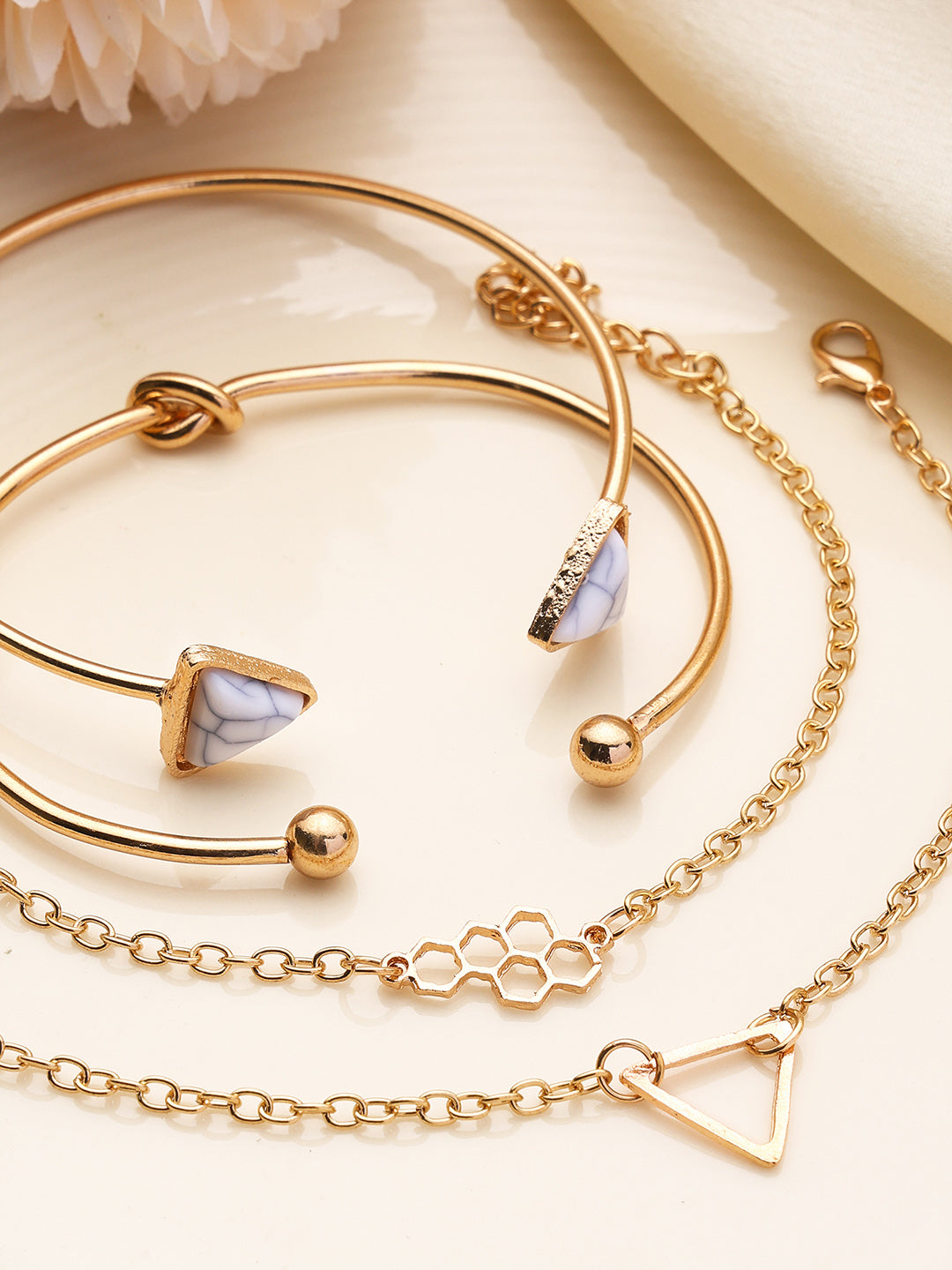 4pcs Metal Cuff Set - Bracelet