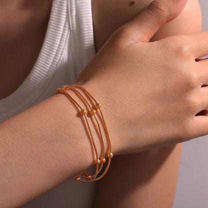 3 Layer Golden Beads Premium - Bracelet