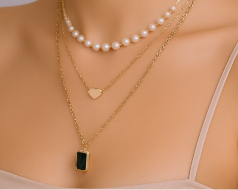 Trendy Three Layered - Necklace