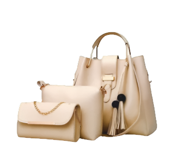 Beige 3Pcs Handbag