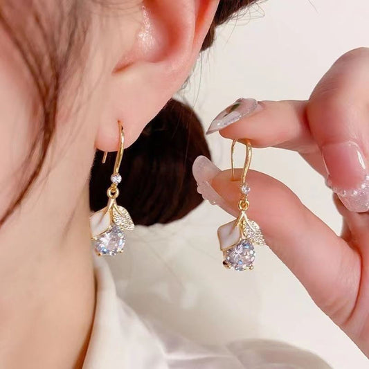 Crystal Diamond Flower - Earring