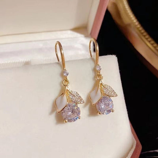 Crystal Diamond Flower - Earring