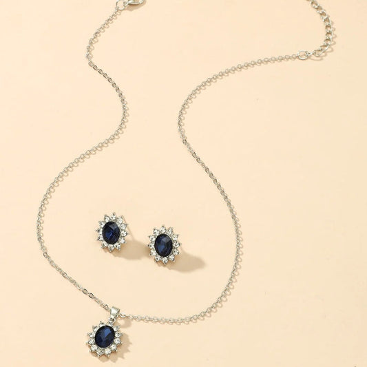Crystal Diamond Silver - Jewelry Set