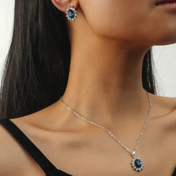 Crystal Diamond Silver - Jewelry Set