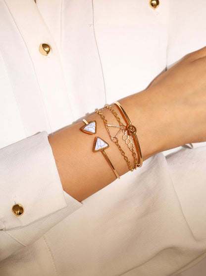 4pcs Metal Cuff Set - Bracelet