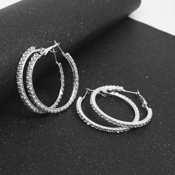 Diamonds Hoop Circle - Earring