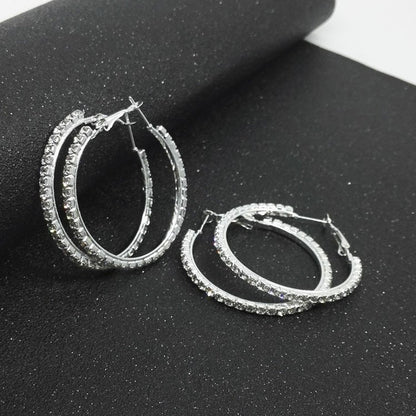 Diamonds Hoop Circle - Earring