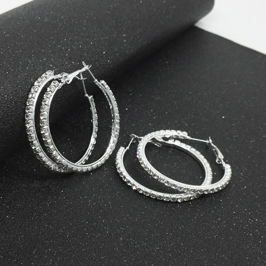 Diamonds Hoop Circle - Earring