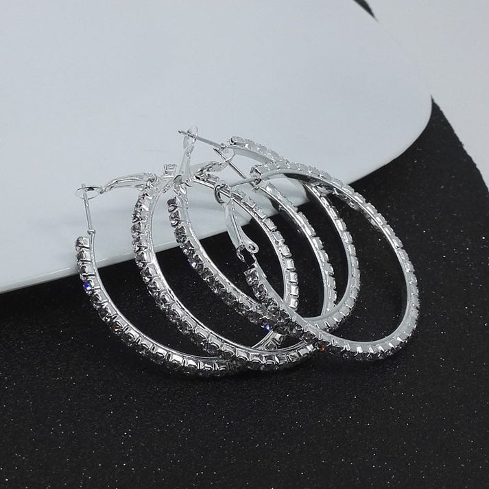 Diamonds Hoop Circle - Earring