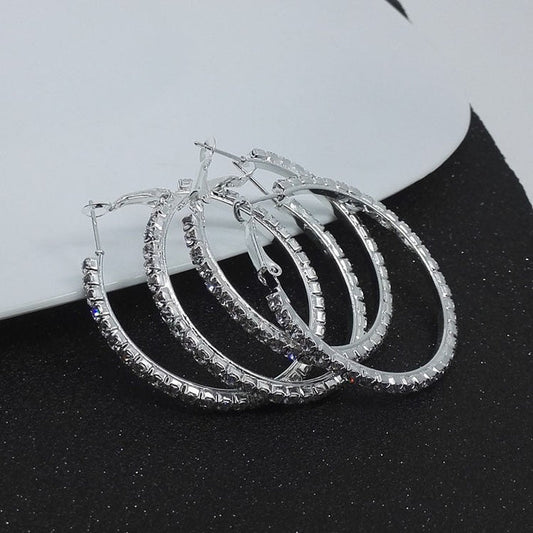 Diamonds Hoop Circle - Earring