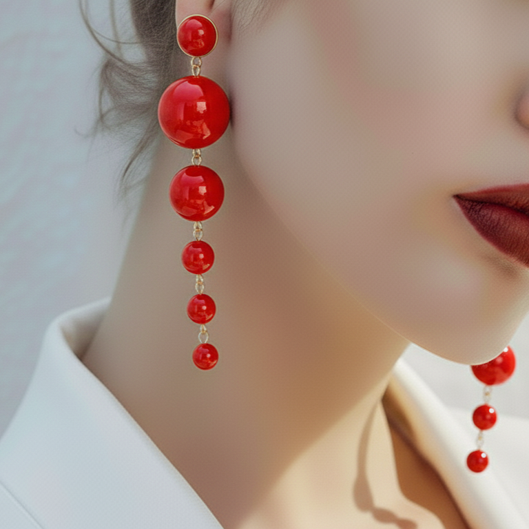 Stunning Long Pearl - Earrings