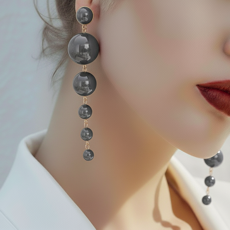 Stunning Long Pearl - Earrings