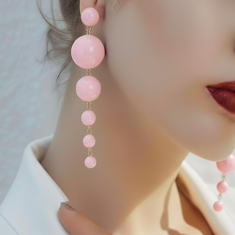 Stunning Long Pearl - Earrings