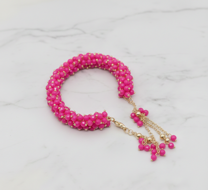 Crystal Beaded Gajra - Bracelet