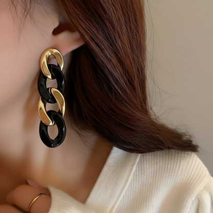 Acrylic Chain Drop - Earrings