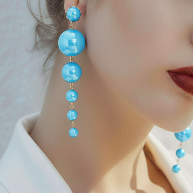 Stunning Long Pearl - Earrings