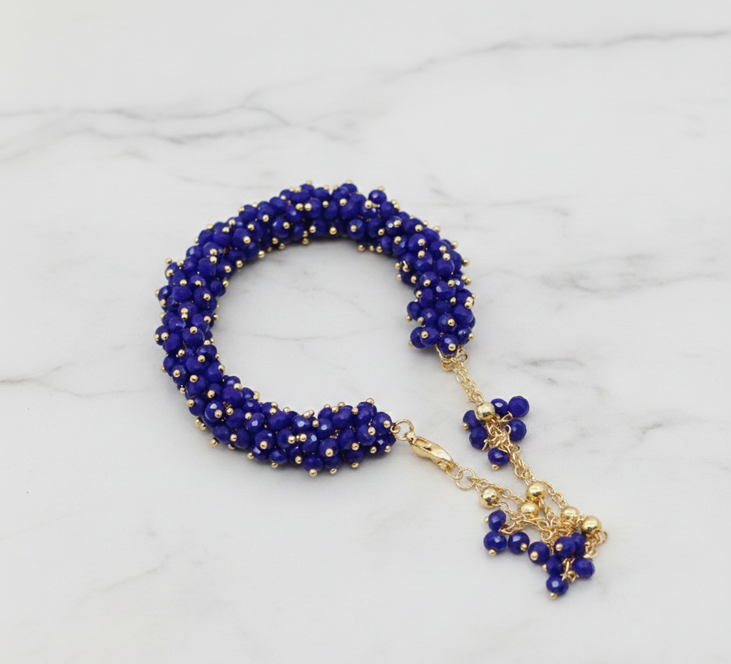 Crystal Beaded Gajra - Bracelet