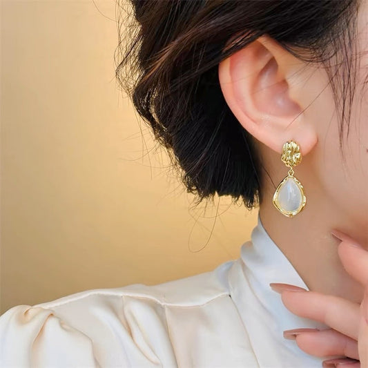 Luxury White Stone Gold - Earring