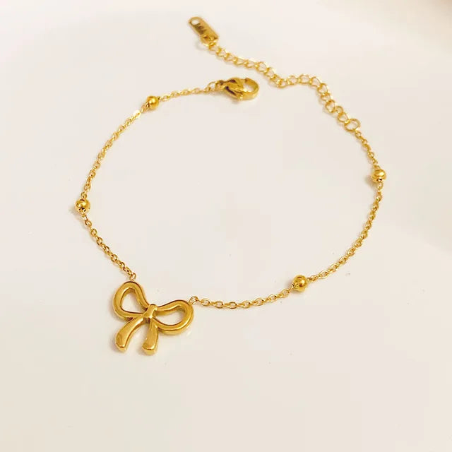 Bow Beads Chain - Anklet